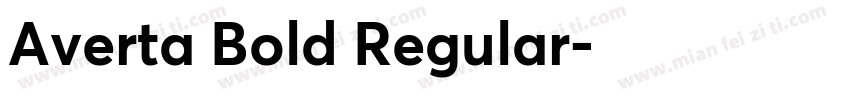 Averta Bold Regular字体转换
